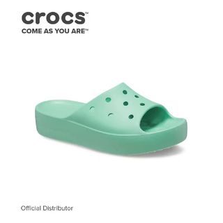 Crocs Women's Classic Platform Slide in Jade Stone