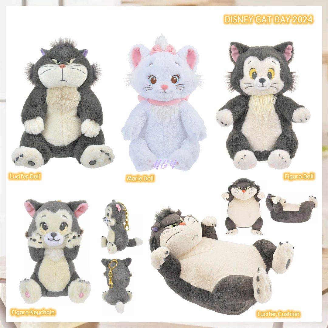 ルシファー、ジャック＆ガス 時計 DISNEY CAT DAY 2024 Lucifer Jack & Gus Wall Clock CAT DAY 2024 Mice Cinderella