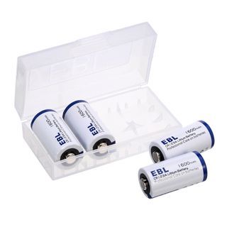 EBL CR123A Photo Lithium 3V 1600mAh SINGLE USE Lithium Batteries  (4 pcs)
