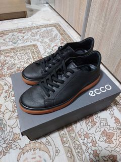 Mens leather black sneakers store