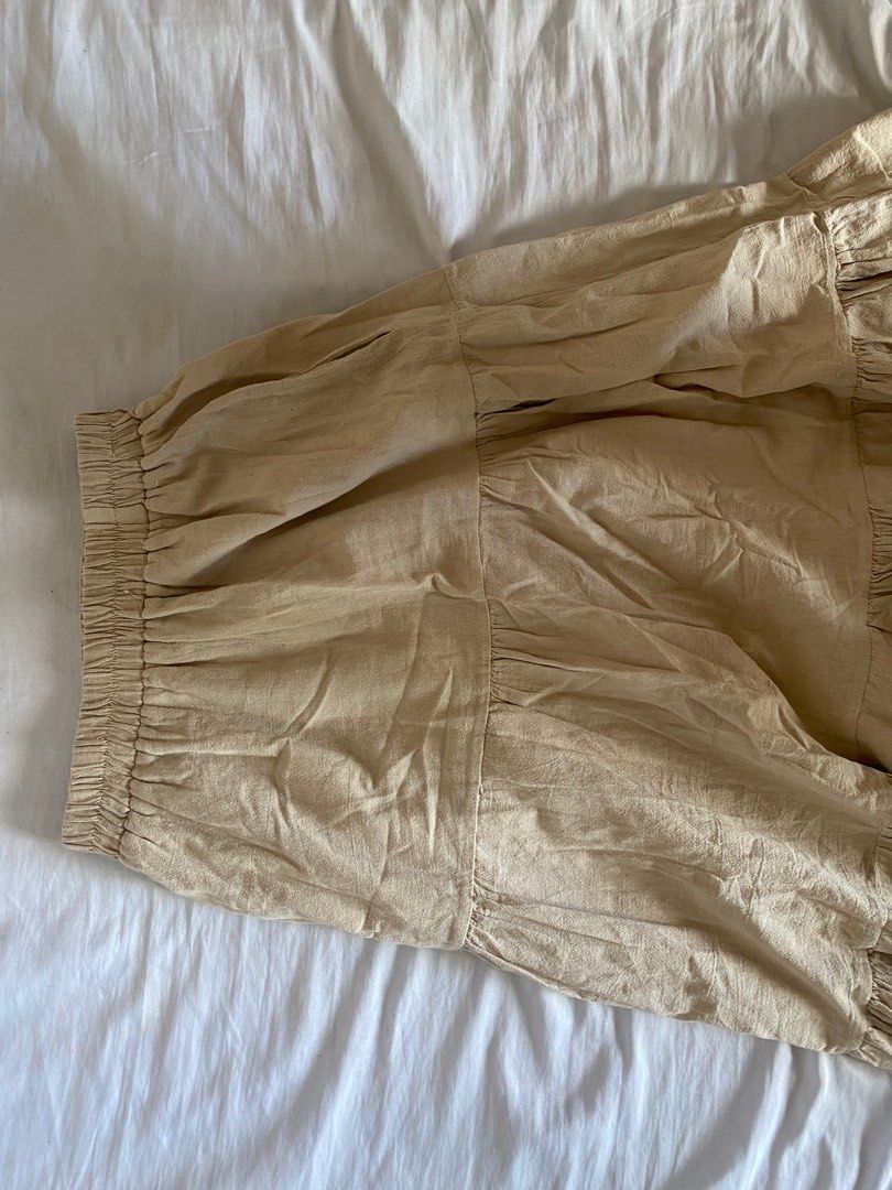 Fairy core beige maxi skirt (Category: Skirts) located in Tagaytay City. Submitted by primaryph (Listing ID 1283971462, Image 2). Description: Very cute with nice details at the bottom of the dress.