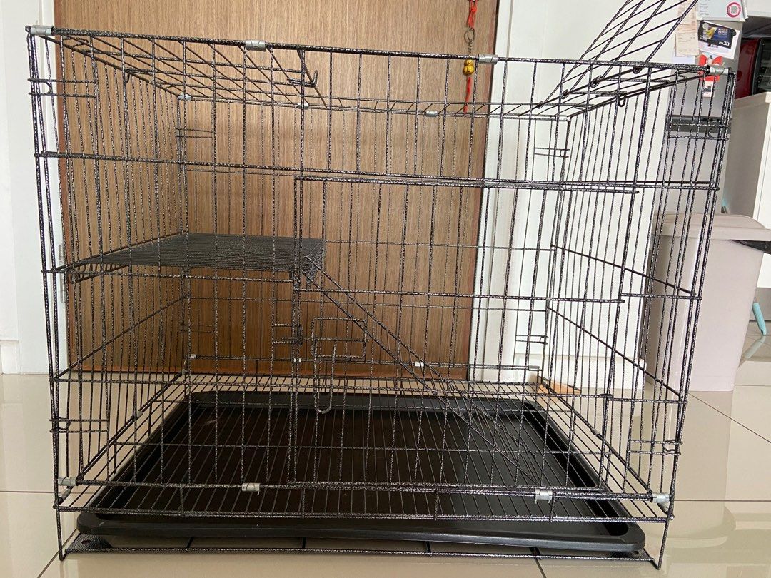 Foldable cat cage