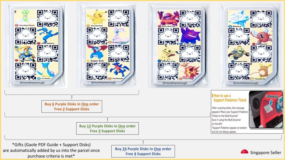 Gaole Scannable Disk (Singapore) *Ready Stock* [# Pokemon Ga-Ole Dialga ...