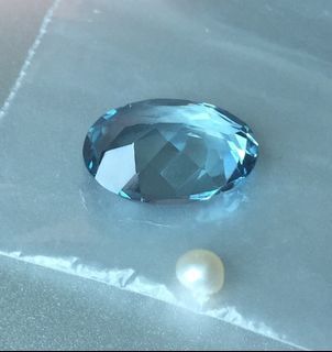 Gemstone Gem Stone Blue Precious Jewelry Aquamarine Ring Collier Gold
