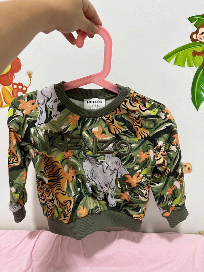 Genuine Kenzo Jungle Print Sweater Size 2T Babies Kids Babies Kids Fashion on Carousell