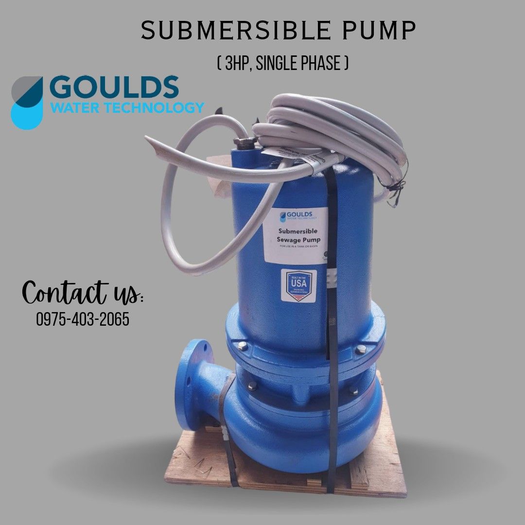 Goulds" Submersible Pump Sewage (Category: Construction Tools & Equipment) located in Manila. Submitted by gleentakez04179 (Listing ID 1284030405, Image 1). Description: SUBMERSIBLE PUMP SEWAGE specs: 3Hp, Single phase Brand: Goulds php: 203,800 FOR FAST TRANSACTION CALL US: 0-9-7-5-4-0-3-2-0-6-5 0-9-6-5-6-1-7-3-0-0-8 Available for pick up, delivery or courier shipping TAKEZO INDUSTRIAL SUPPLY Manila Branch: 1268 Narcisa St Corner mayligue abad M