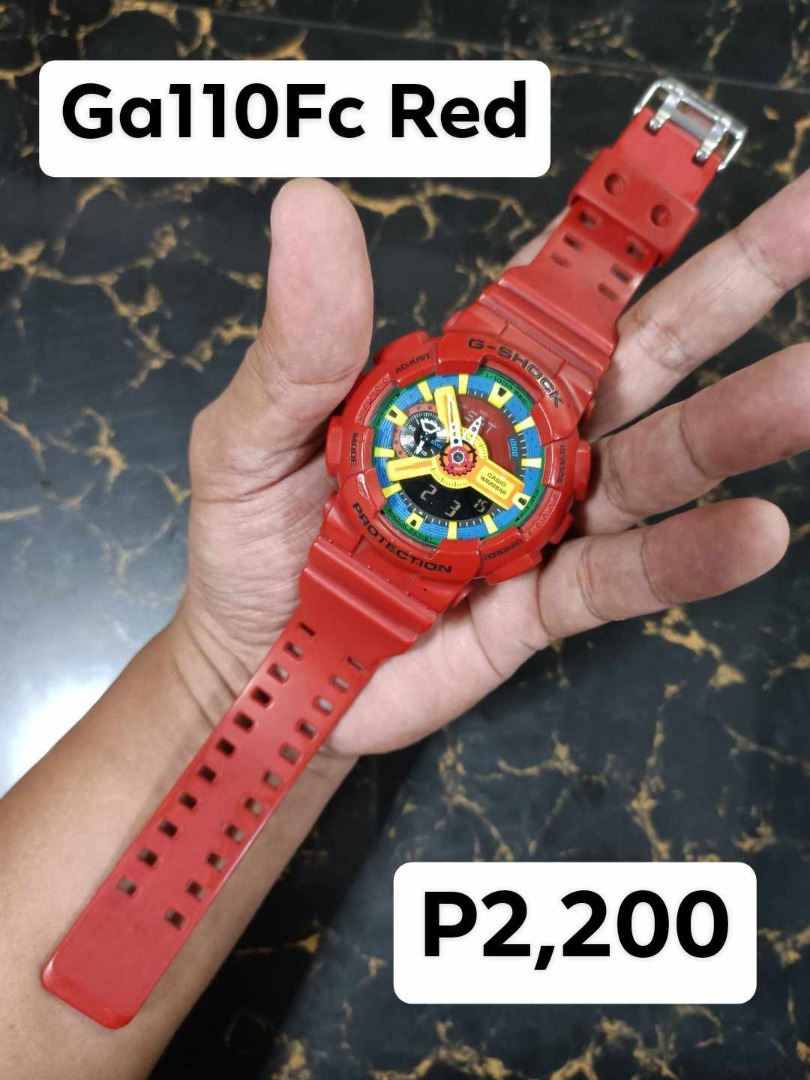 Gshock Ga110 Fc Red Used Men s Fashion Watches Accessories
