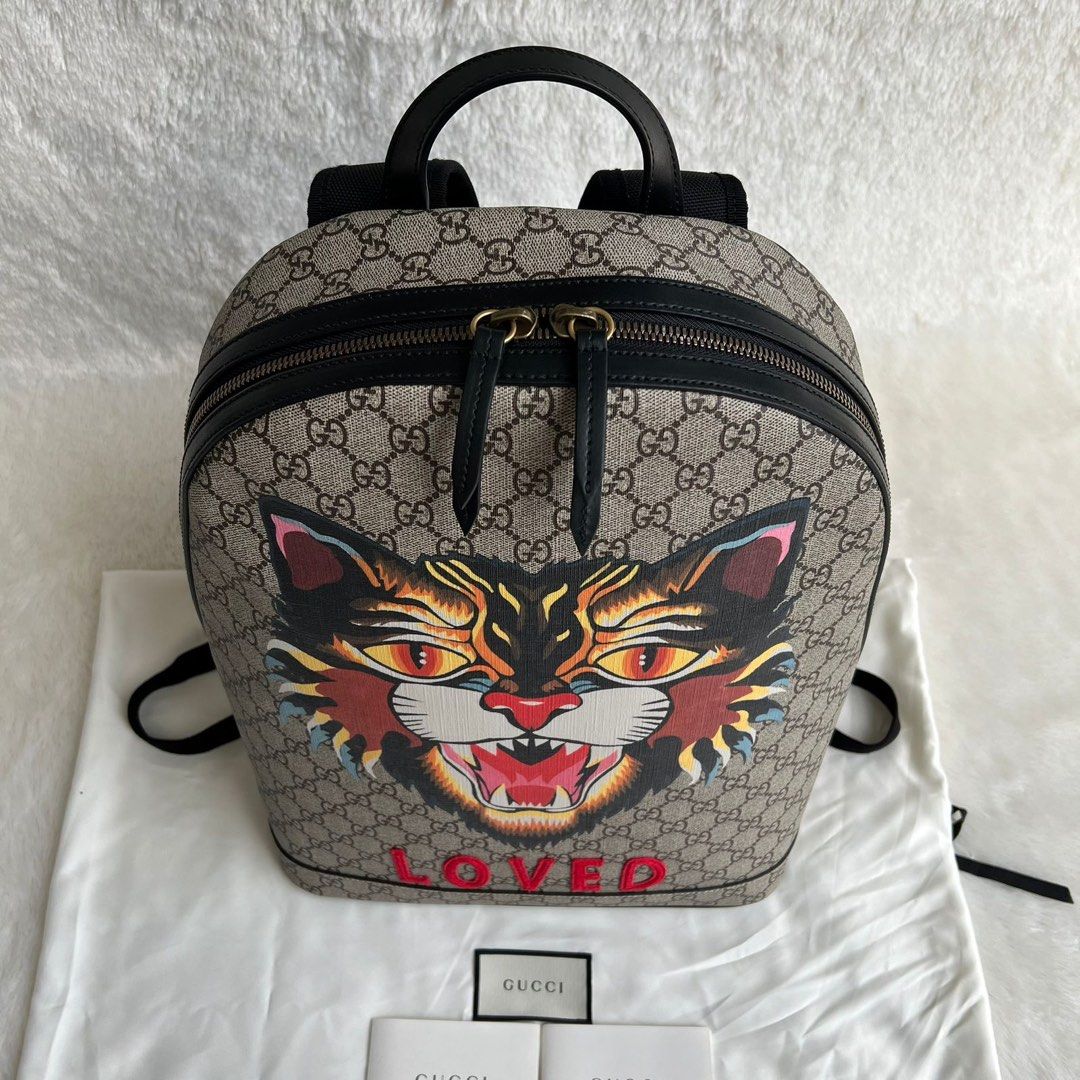 Gucci angry cat backpack top