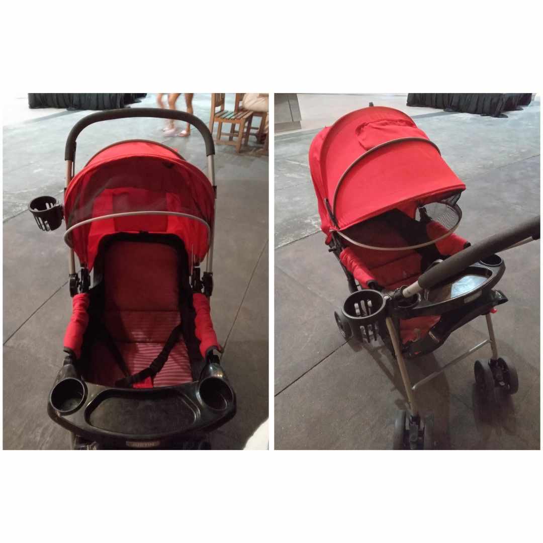 95 off. RUSH Heavy duty compact pram stroller. Reversible handle. Reclinable. Newborn to 3 years old. Babies Kids Going Out Strollers on Carousell