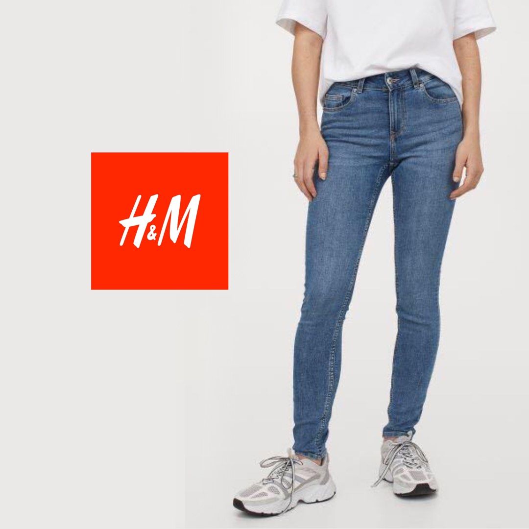H M Divided High Waist Skinny Jeans Women s Fashion Bottoms