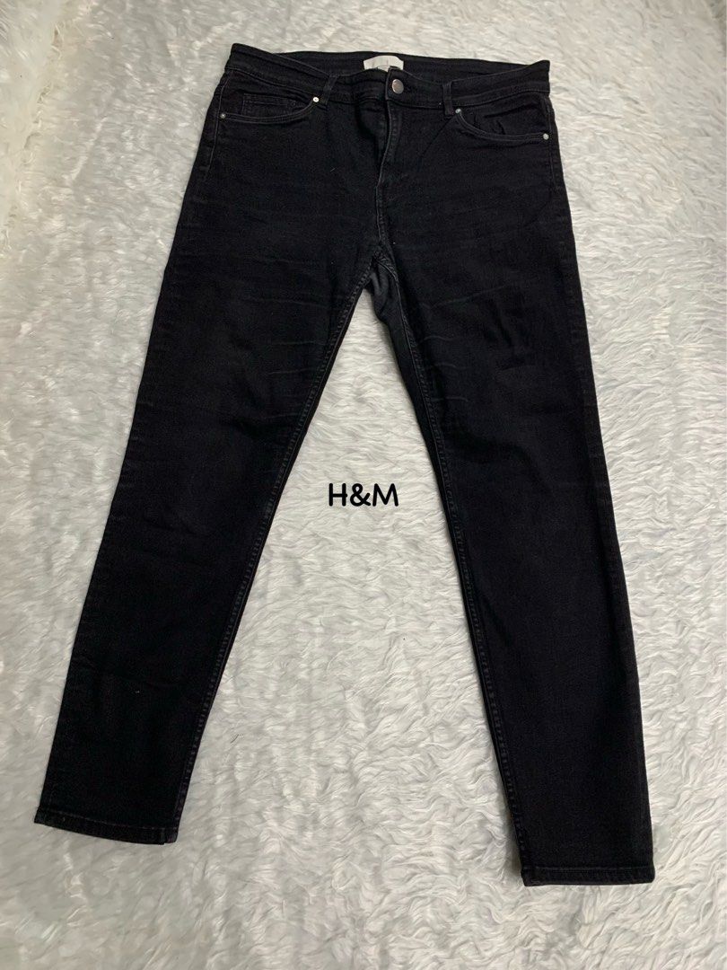 H and m black ripped jeans top