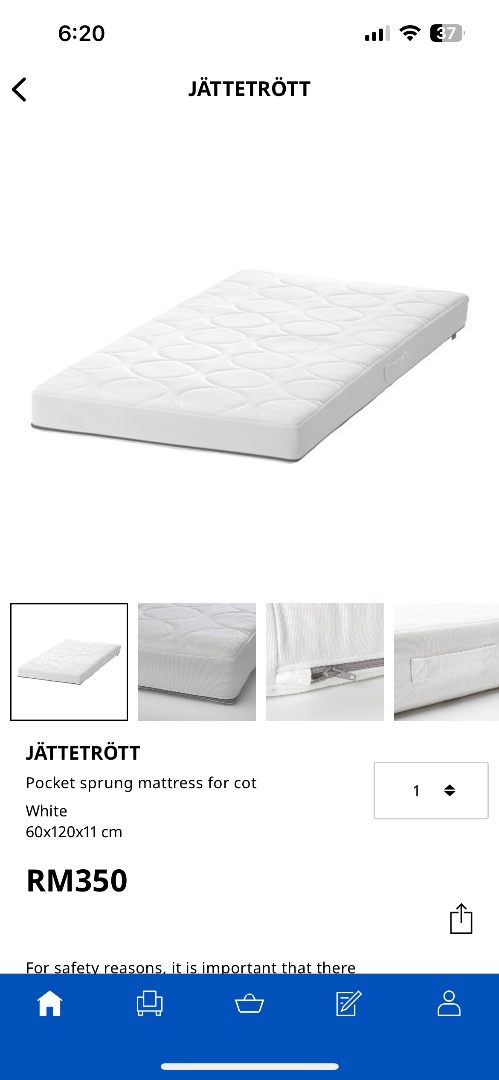 Jattetrott mattress ikea 2025