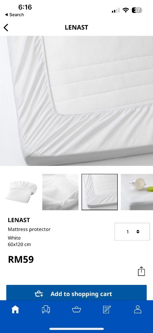 Ikea Lenast mattress protector Babies Kids Baby Nursery Kids Furniture Childrens Beds on Carousell