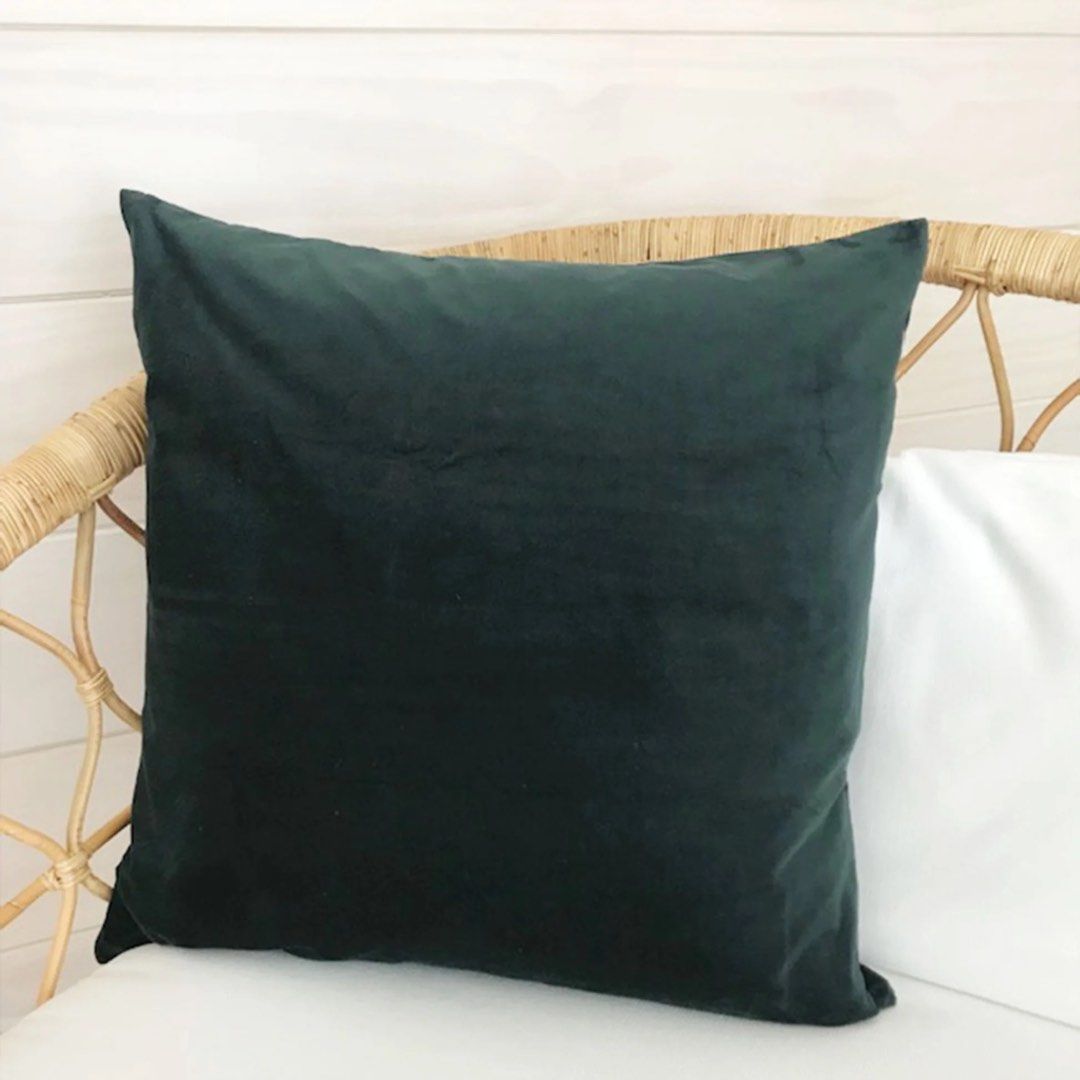 Green velvet cushions ikea best sale