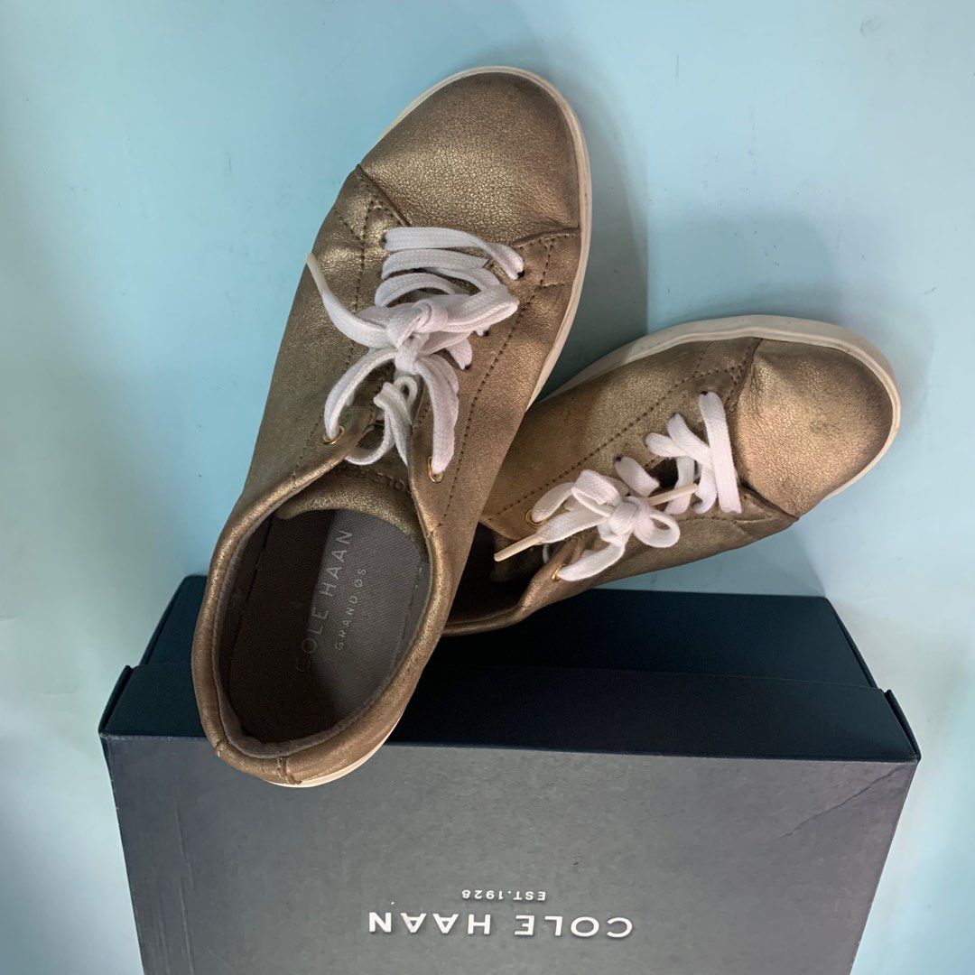 USA Gold Sneakers Cole Haan Women s Fashion Footwear Wedges on Carousell