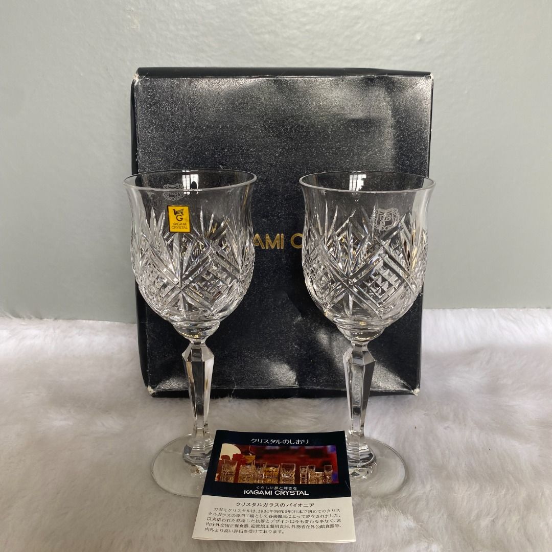 Kagami Clear Handcut Crystal Wine Glass (Category: Dinnerware & Cutlery) located in Consolacion. Submitted by posh_avenue_home (Listing ID 1284094171, Image 3). Description: New with box. From Japan. 7" x 2.75". 100% authentic!!!.