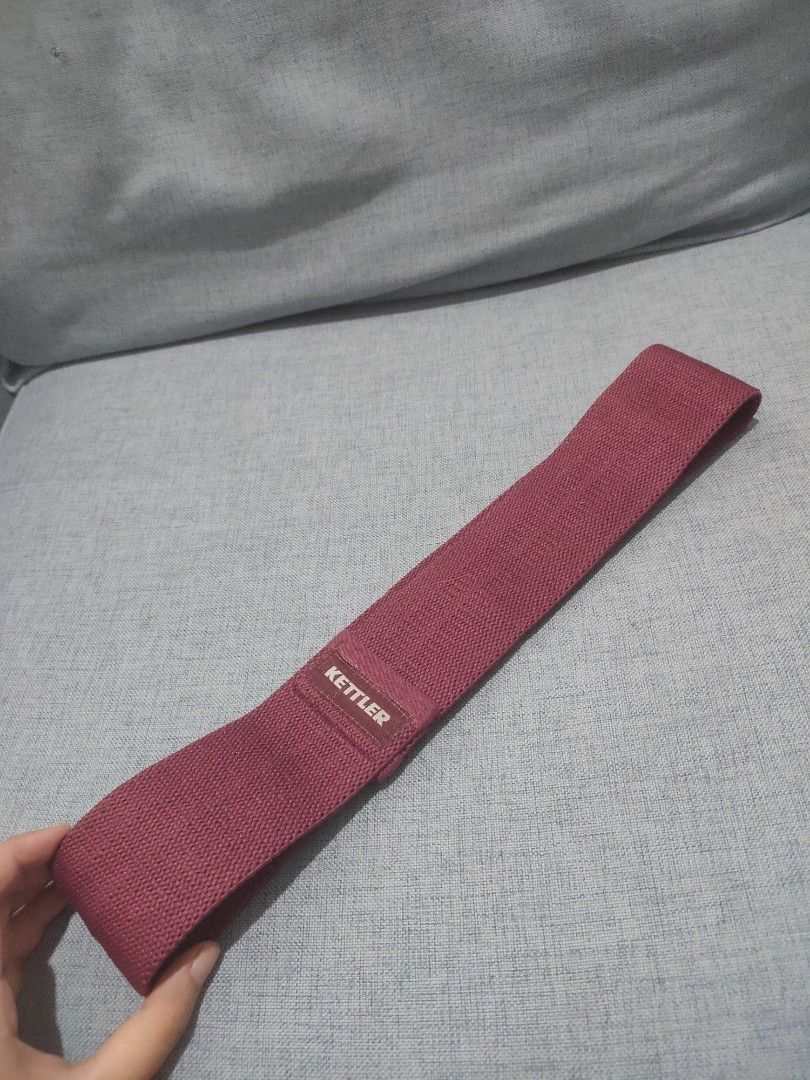 KETTLER PRO LOWER BODY RESISTANCE BAND Original YOGA BAND LARGE BURGUNDY