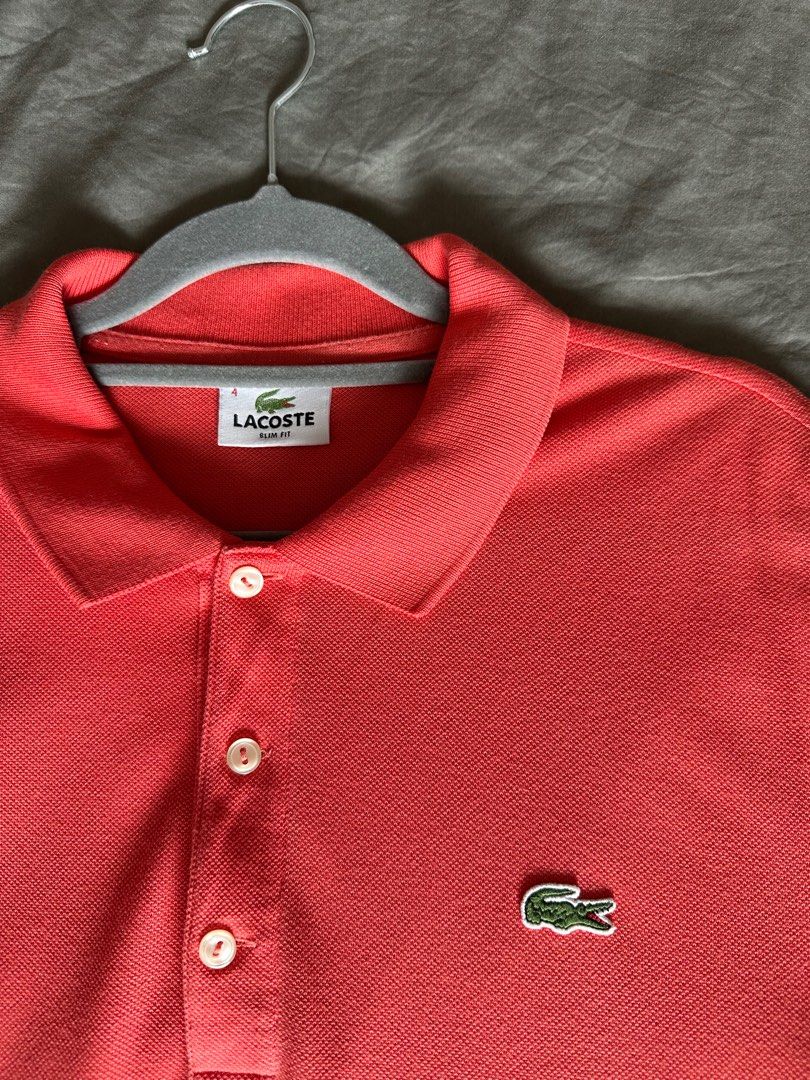 Lacoste Polo slim fit size 4 Men s Fashion Tops Sets Tshirts Polo Shirts on Carousell