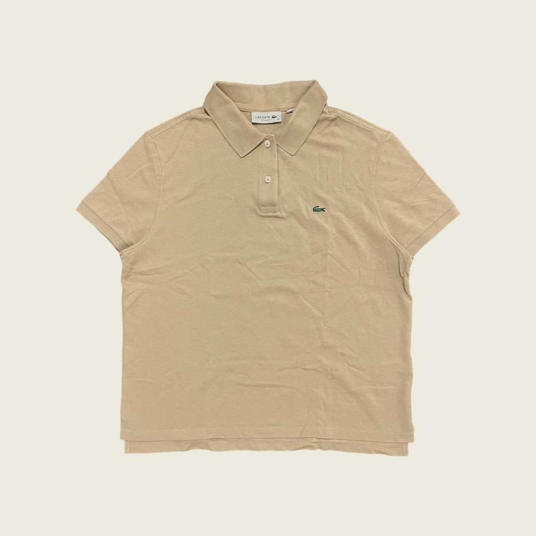 Polo lacoste beige homme clearance