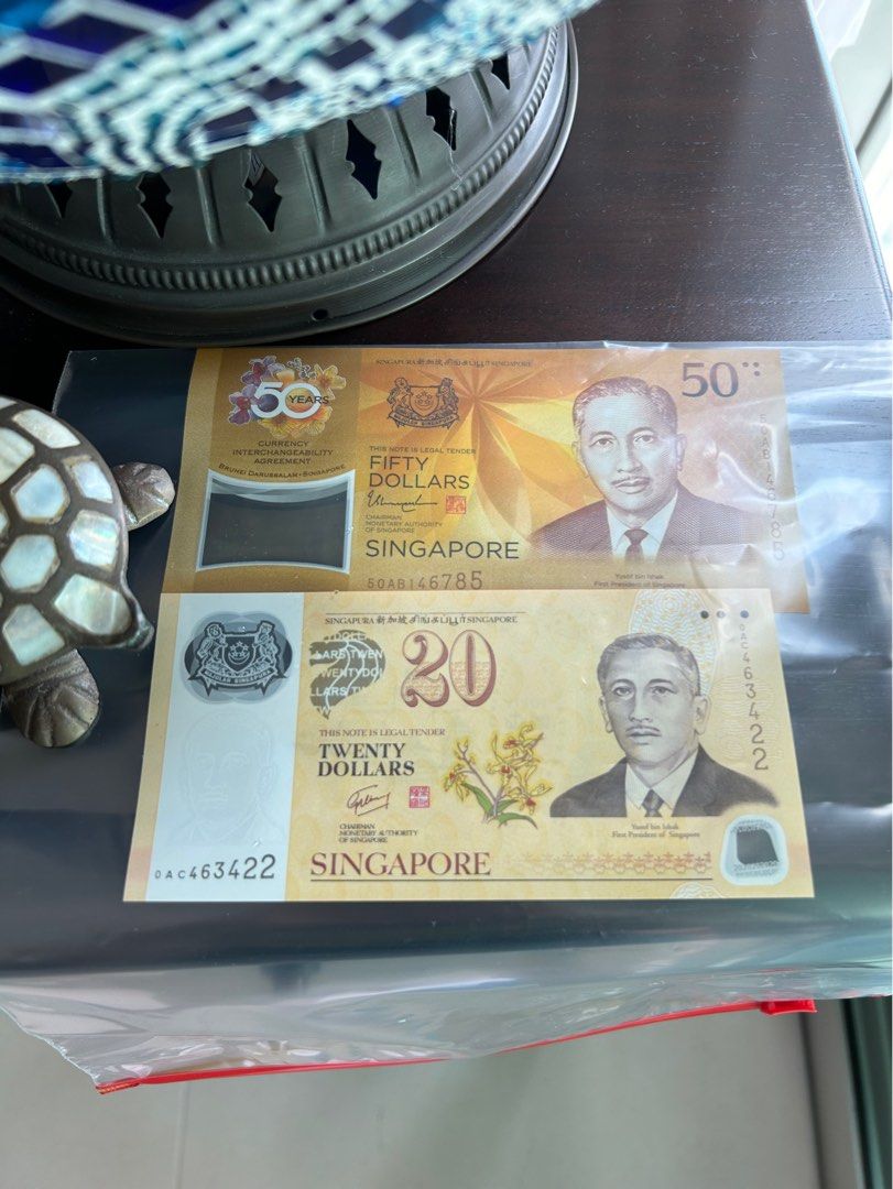 Limited edition Singapore 20 and 50 dollar notes, Hobbies & Toys,  Memorabilia & Collectibles, Currency on Carousell