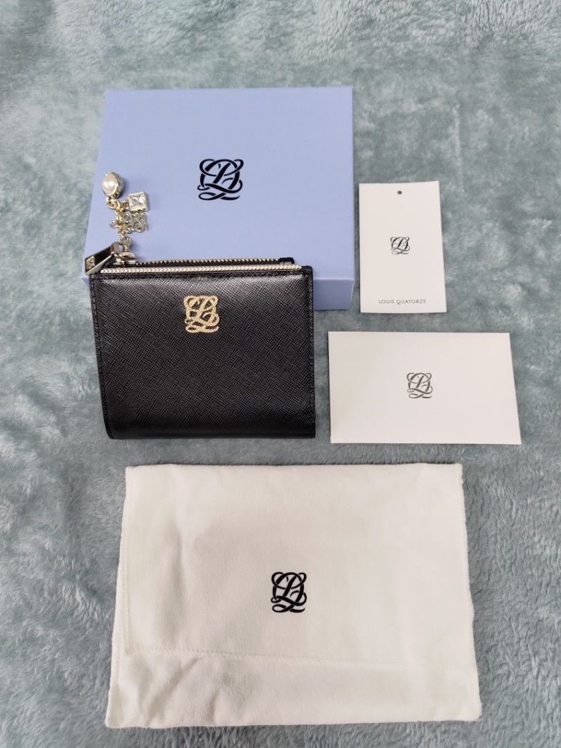 韓國Louis Quatorze銀包牛皮短夾, 女裝, 手袋及銀包, 銀包、卡片套