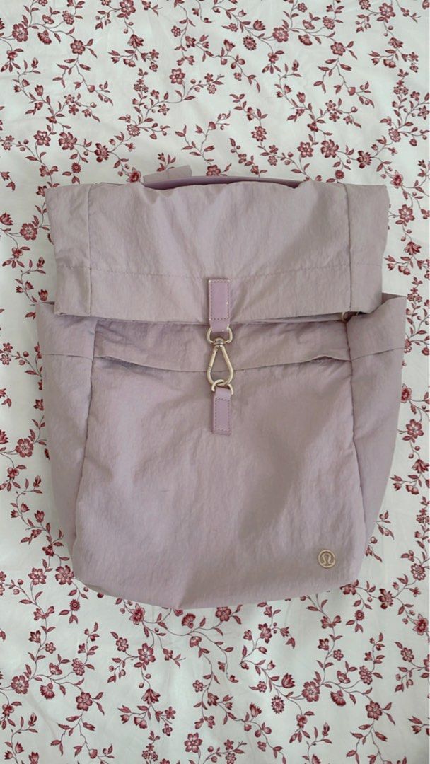 Lululemon pink rose gold backpack Women s Fashion Bags