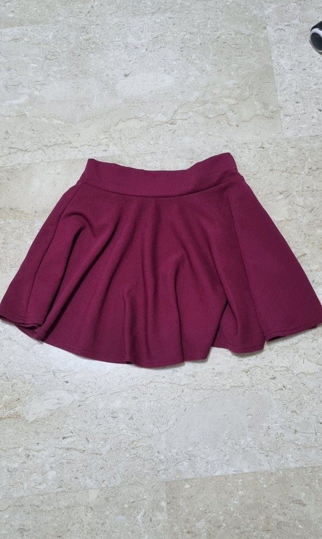 Skater skirt maroon online
