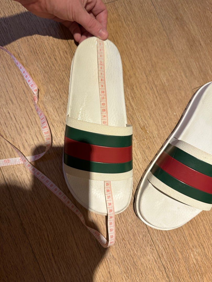 White gucci slides men 2025