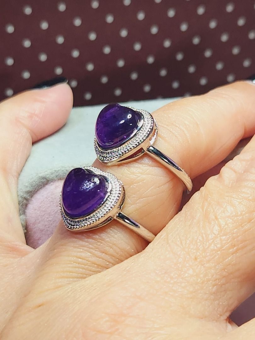 Purple amethyst outlet ring
