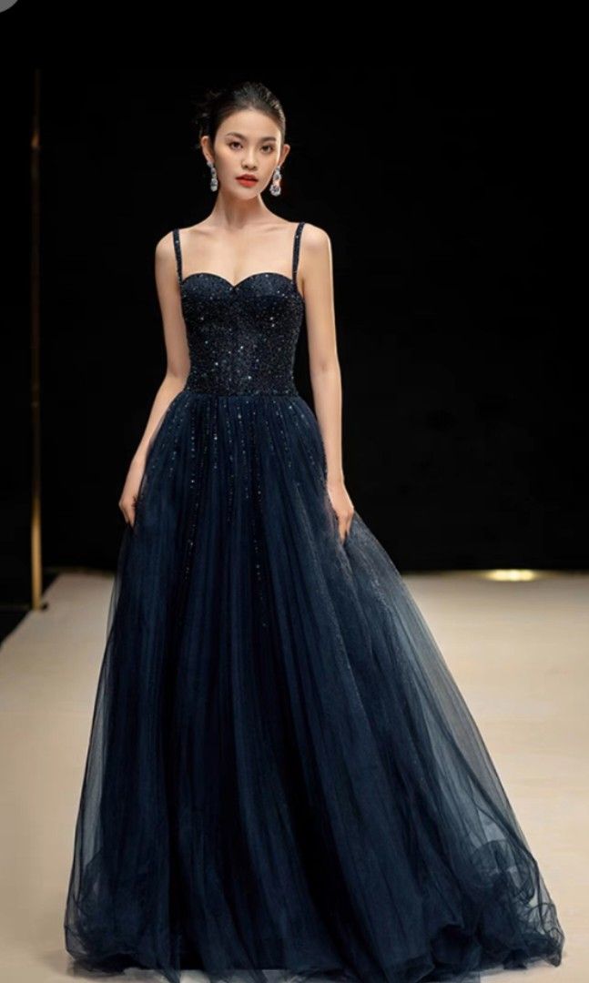 Dark blue ball gown store