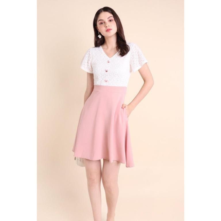 Nellomello Imperial Orient Trio Beads Lace Skater Dress in Dusty Pink, Women's Fashion, Dresses & Sets, Dresses on Carousell Nellomello Imperial Orient Trio Beads Lace Skater Dress in Dusty Pink, Women's Fashion, Dresses & Sets, Dresses on Carousell