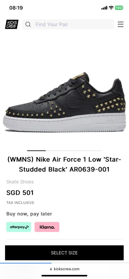 Nike af1 star studded top