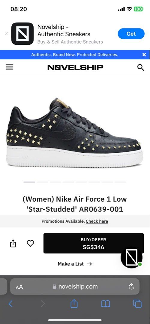 Nike Air Force 1 Low Star Studded
