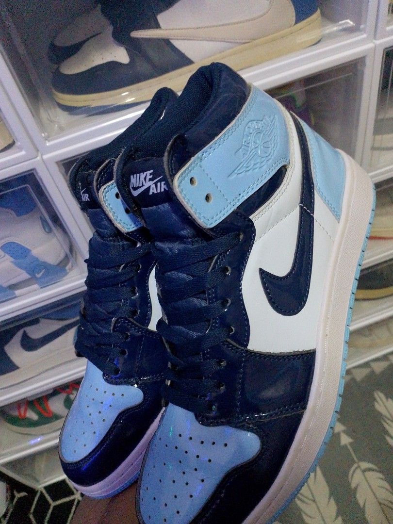 Patent leather online jordan 1 unc