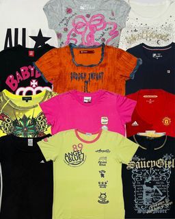 open for early dibs y2k baby tee angel blue adidas roxy tough baby doll fila vivienne westwood