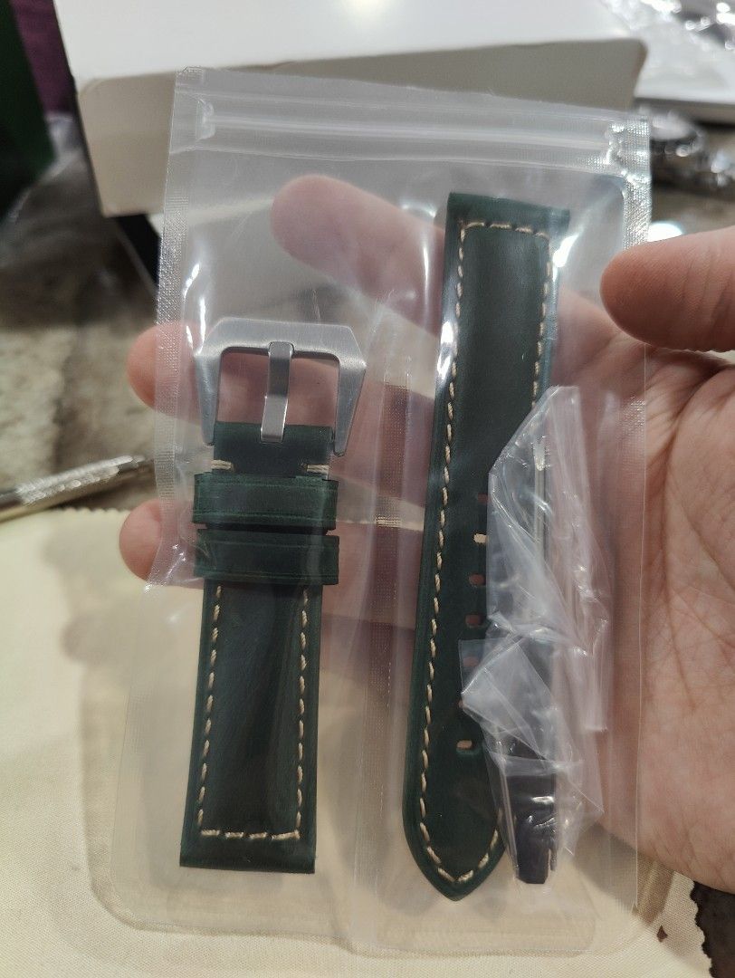 Panerai style leather watch strap tali jam kulit