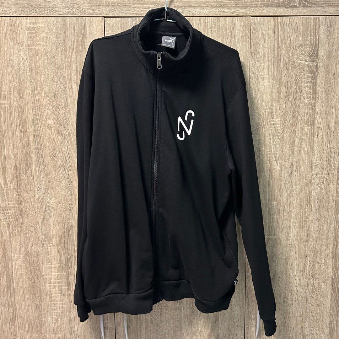 Puma black jacket men zip long sleeve outerwear cardigan cloth thick