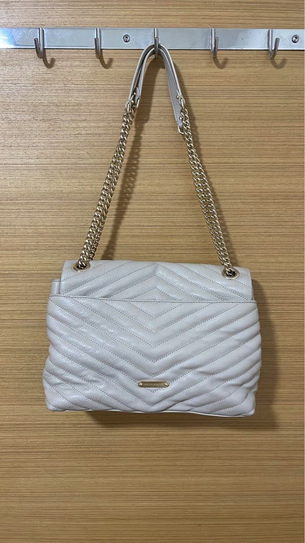 Rebecca Minkoff EDIE FLAP SHOULDER in Tahini Women s Fashion