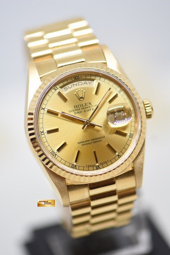 ROLEX OYSTER DAY DATE 36mm YELLOW GOLD IN PRESIDENT BRACELET GOLD