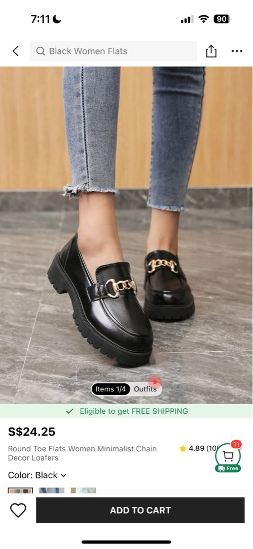 Shein loafers hot sale