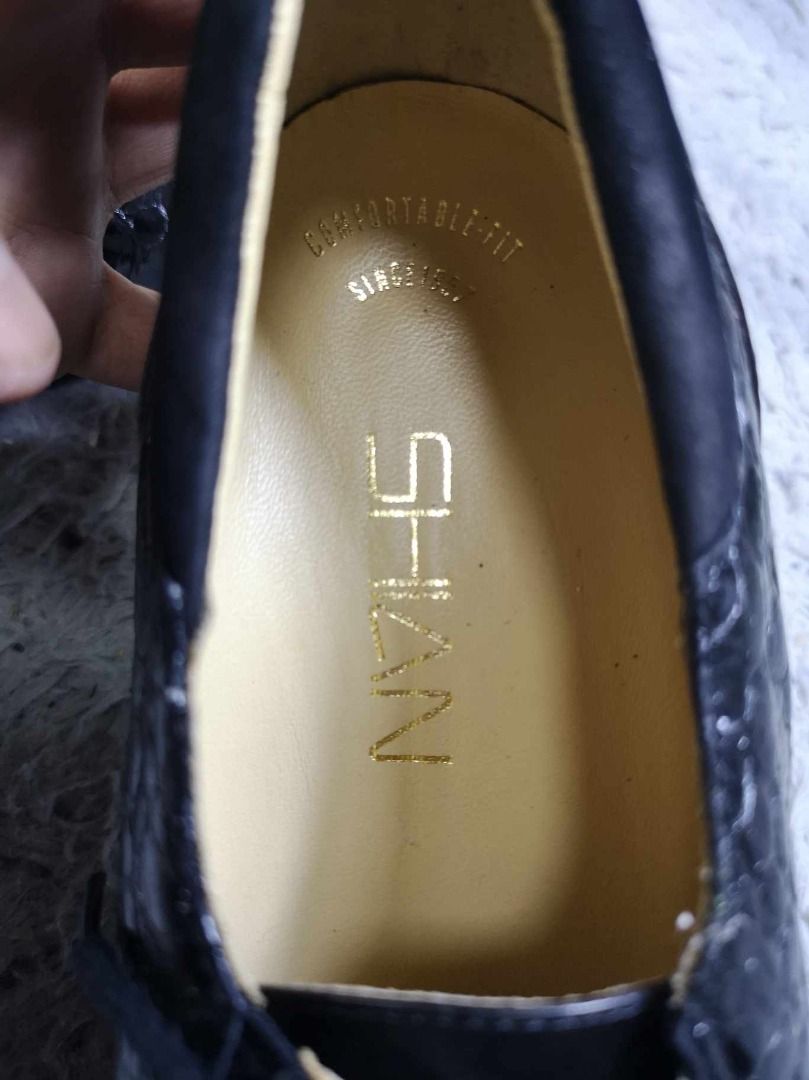 Shian Black Leather Oxford Shoes, Men's Fashion, Footwear, Casual Shoes ...