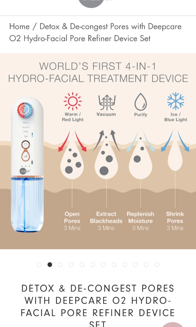 Detox & De-congest Pores with Deepcare O2 Hydro-Facial Pore