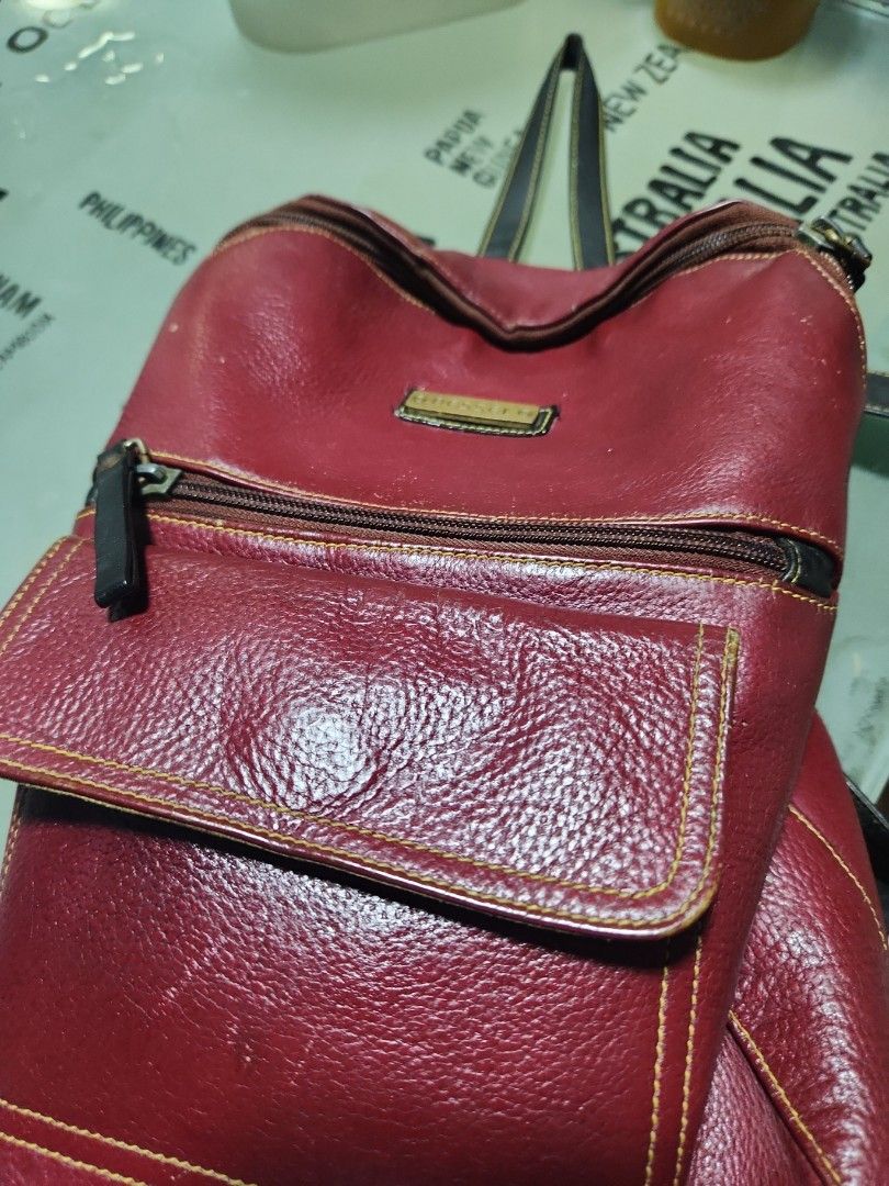 Red satchel purse top