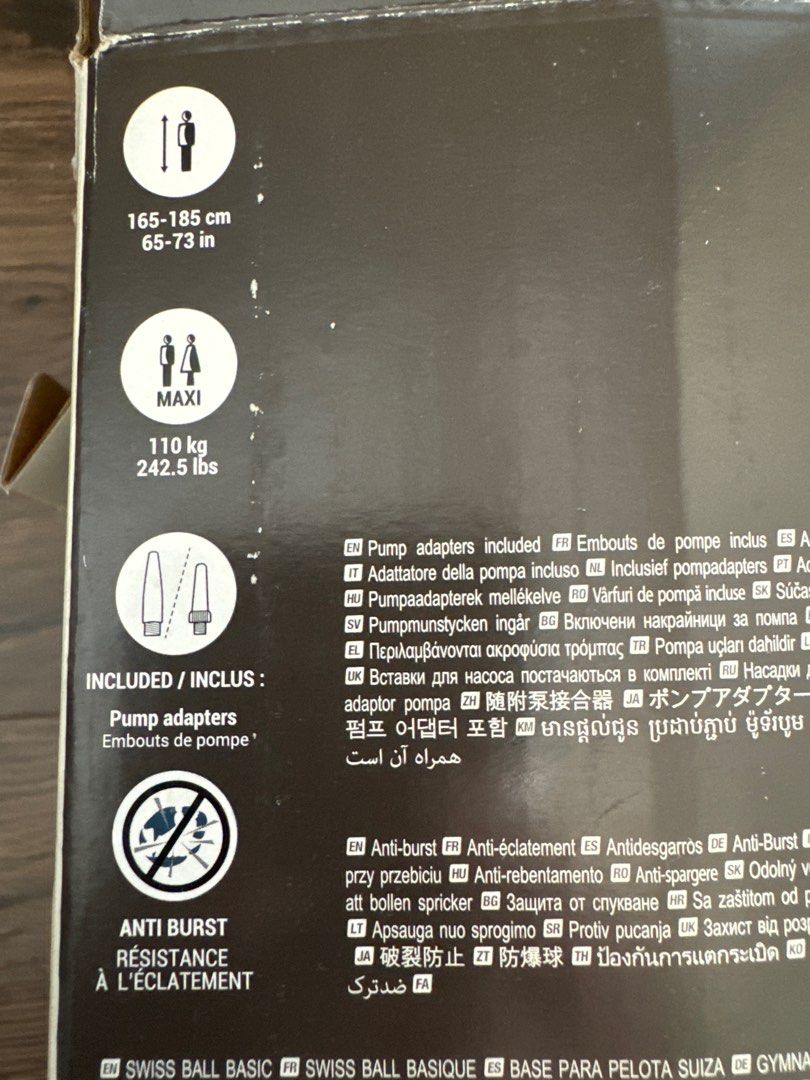 Swiss Ball Basic M (Category: Toning & Stretching Accessories) located in Singapore. Submitted by hahask (Listing ID 1283962957, Image 3). Description: Brand new Never use before. .