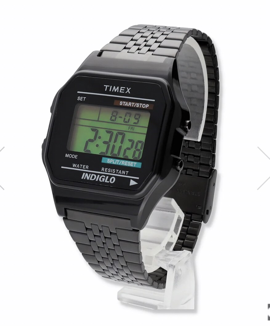 TIMEX X WDS CLASSIC DIGITAL BLACK / BLACK (TIMEX-02), 男裝, 手錶及