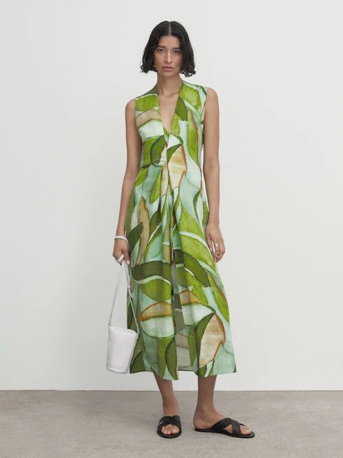 Tropical Print Dress Massimo Dutti Women s Fashion Dresses