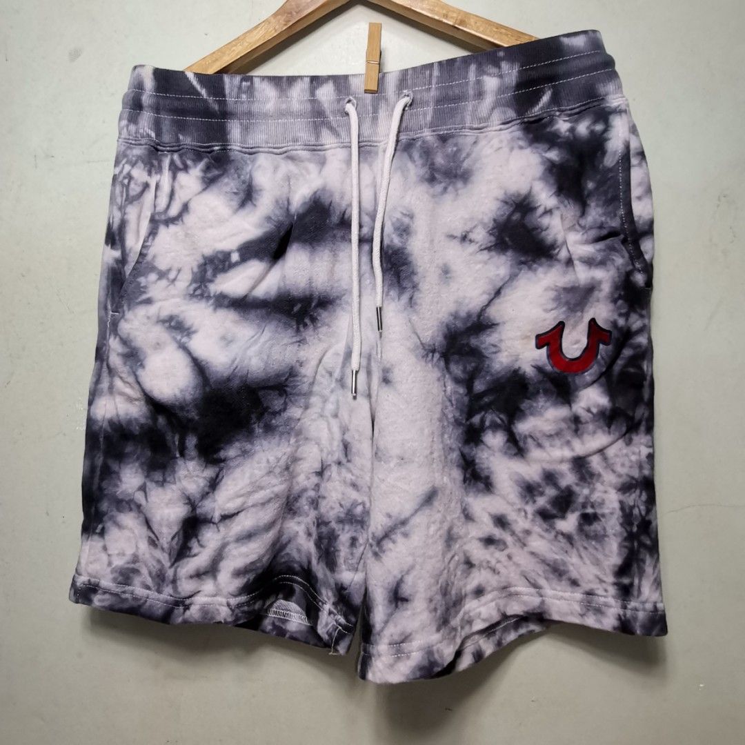 True religion tie dye sweat short Men s Fashion Bottoms Shorts on Carousell