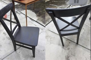Two Ikea Wooden Chairs