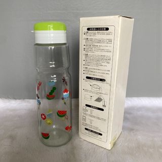 Ujitawa Printed Glass Water Bottle