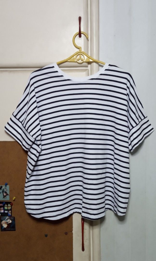 OVERSIZED STRIPED SHORT SLEEVE T-SHIRT